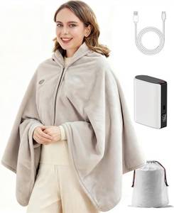 lot 3771 image: $49 Zireot Cordless Heated Blanket, Battery-Operated Throw