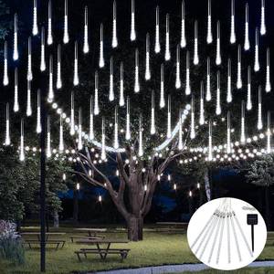 lot 3774 image: JMEXSUSS White Solar Lights Outdoor, Solar Meteor Shower, 20 Bulbs
