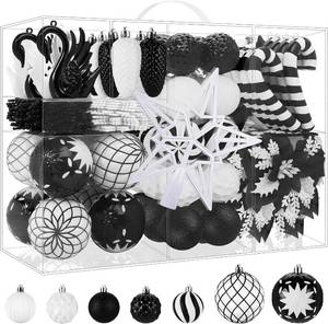 lot 3777 image: Alupssuc 128pcs Christmas Ball Ornaments, Shatterproof Plastic