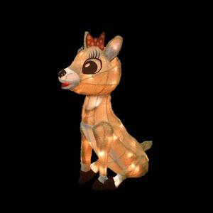 lot 3792 image: $70 24 in. 3D Sitting Clarice Outdoor Lighted Christmas Decor