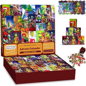 lot 3794 image: Christmas Advent Calendar 1000pcs Jigsaw Puzzle for Adults