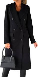 lot 3805 image: $66 IDEALSANXUN Womens Long Wool Coat, Double-Breasted Trench
