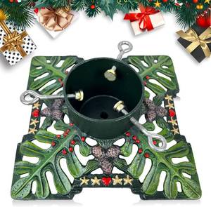 lot 3806 image: $56 Cast Iron Tree Stand for Real or Artificial Trees, Up to 8ft