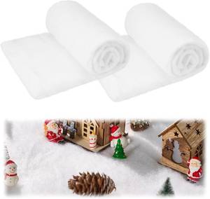 lot 3809 image: JOYIN Snow Blanket Roll - White Fake Snow 2.5ft by 5.5ft (2pcs)