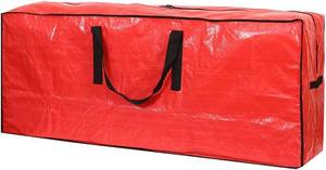 lot 3811 image: Sattiyrch Christmas Tree Storage Bag - Up to 7.5 ft, Red