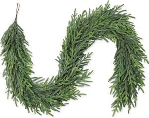 lot 3814 image: 5FT Christmas Pine Garland - Real Touch Green Garland