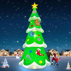lot 3821 image: $260 20ft Christmas Tree Inflatable, Kalolary Giant Yard Inflatables