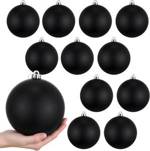 lot 3824 image: $52 Poen 12 Pcs 6-Inch Extra Large Christmas Ball Ornaments silver
