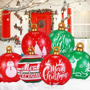 lot 3825 image: Jetec 6 Pcs Large Inflatable Decorated Ball 24 Inch Christmas Ball