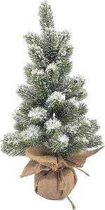 lot 3833 image: Desktop Flocking Xmas Tree - 17.72in, Space-Saving, Reusable