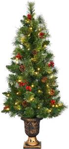 lot 3838 image: $50 GOFLAME 4ft Prelit Pathway Christmas Tree, 60 LEDs