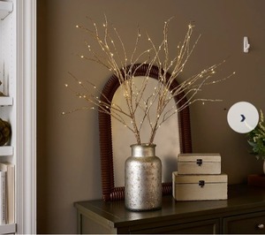 lot 3847 image: Bethlehem Lights Set of 2 Illuminated 36 Branches, SILVER