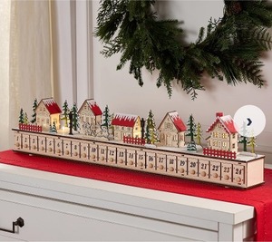 lot 3862 image: Home Reflections Christmas Village Advent Calendar