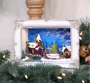lot 3872 image: Mr. Christmas Animated Musical Shadowbox Scene
