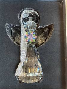 lot 3878 image: 3.3Inch Crystal Guardian Angel Figurine ornament Art Glass Angel...