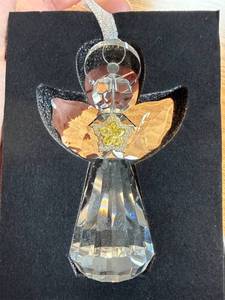 lot 3890 image: 3.3Inch Crystal Guardian Angel Figurine ornament Art Glass Angel...