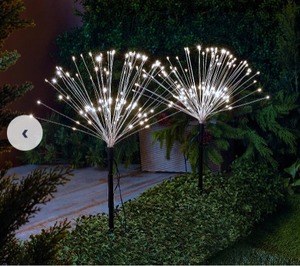 lot 3895 image: Bethlehem Lights (2) Star Bursts with Remote - Silver Wire
