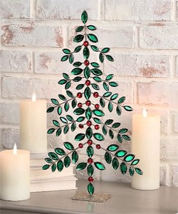 lot 3896 image: 18 CHAMPAGNE Faceted Jewel Tree by Valerie Valerie Parr Hill
