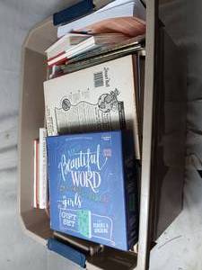 lot 33988 image: Box of assorted kids and adult books and magazines