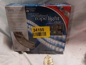 lot 34155 image: 18 Holiday Cool Touch Crystallized Rope Light Clear.