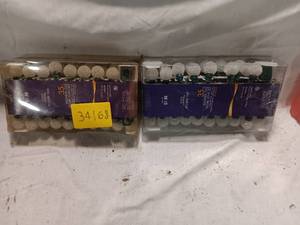 lot 34168 image: 2 - NEW Sets of Holiday Time 35 Ct Sugared G25 Globe Light Set.