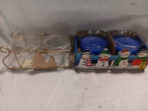 lot 34174 image: New Candles & Holder.