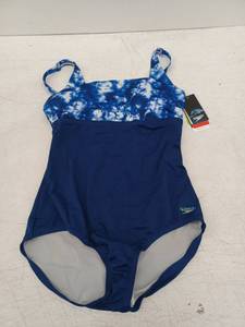 lot 21563 image: Speedo Girls One-Piece Swimsuit, Blue Tie-Dye, (Size 10)