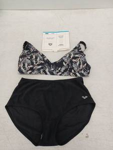 lot 21574 image: Arena Womens Two-Piece Swimsuit Francy BlackPrint (Size 36)