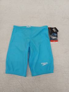 lot 21578 image: Youth Speedo UPF 50 Turquoise Swim Shorts (Size 5)