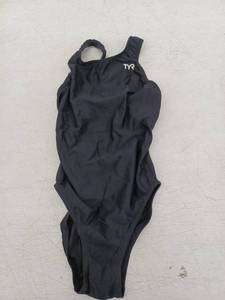 lot 21598 image: TYR Black One-Piece Swimsuit (Size 8)
