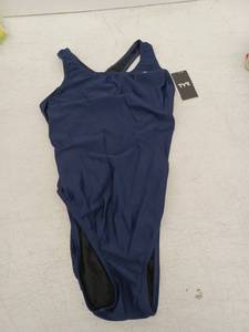 lot 21599 image: TYR Navy One-Piece Swimsuit w Black Panels (Size XL)