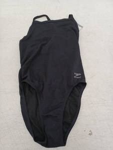 lot 21616 image: Speedo Endurance Black One-Piece Swimsuit (Size 32)