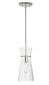 lot 21650 image: Polished Nickel Pendant Light