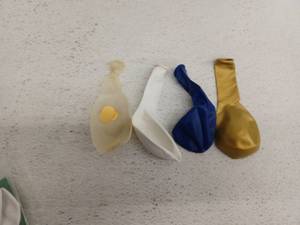 lot 21657 image: Party Balloons Assortment - White, Navy Blue, Gold