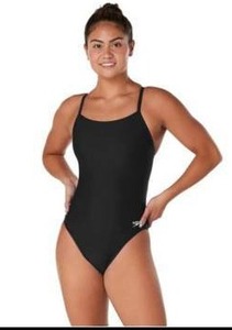 lot 21658 image: TYR Womens Black One-Piece Swimsuit Size 36Large
