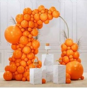 lot 21664 image: PartyWoo Orange Balloons, Various Sizes