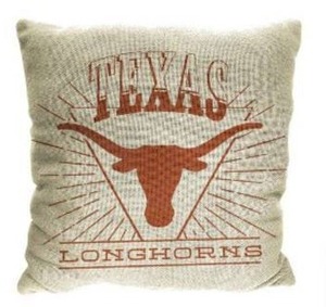 lot 21677 image: NCAA Texas Longhorns 26 x 26 Woven Tapestry Pillow, 2 Pack
