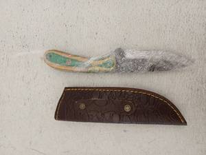 lot 21694 image: MHSCutlery Decorative Knife with Leather Sheath, 8.5 Inch
