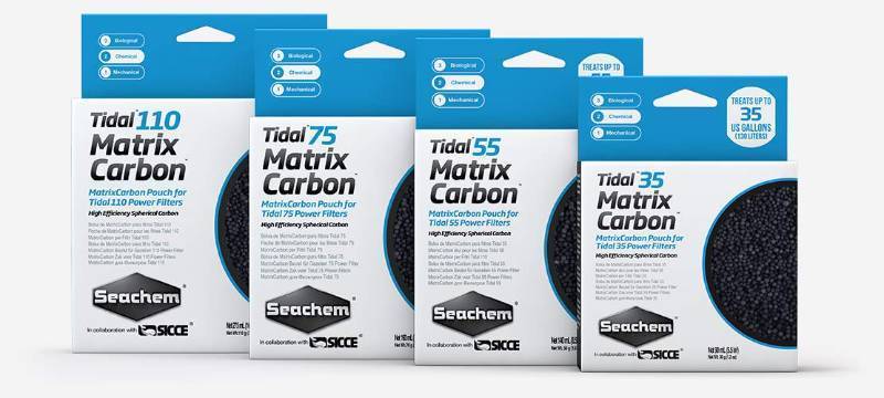 lot 2141 image: Seachem Laboratories 6509 140 mL 55 Matrix Carbon Tidal Filter Retail $17.57