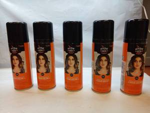 lot 2113 image: 5-Pack Hyde & Eek Spray-On Temporary Hair Color Black 3 oz  - Retail $15