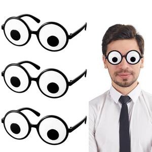 lot 2124 image: Spooktacular Creations 3PCS Eyes Glasses, Halloween Funny Eyeball Glasses, Silly Glasses for Men Women, Halloween Costume Accessories - Retail $18