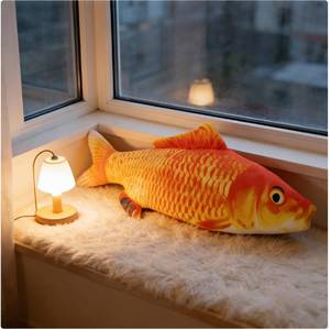 lot 2129 image: OPHRBU 24 Inch Simulation Fish Plush Pillow Soft Stuffed Toy Gift - Retail $14