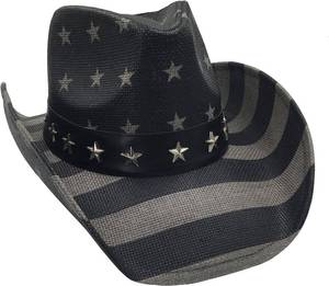 grinderPUNCH Straw Cowboy Hat for Men Women Western Cowgirl Outback Sun Hat
