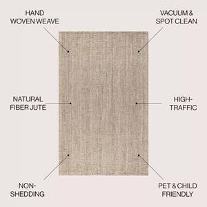 lot 8008 image: Pata Hand Woven Chunky Jute Area Rug
