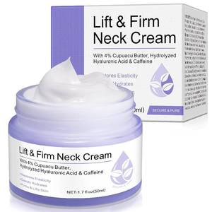 lot 8073 image: Lot of 2 Jars Neck Firming Cream, Neck Cream for Tightening & Neck Lift, Anti-Aging Neck Cream for Wrinkles 1.7 Fl.Oz