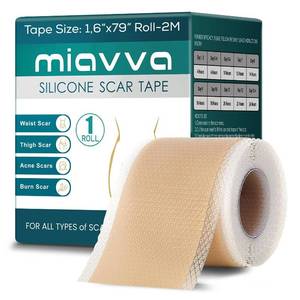 lot 8093 image: Silicone Scar Sheets  Silicone Scar Tape  Scar Tape For Surgical Scars  Silicone Scar Removal Strips For Surgical  C-Section,Tummy Tuck,Keloid Scars(1.6X 79 Roll-2M) Keloid Bump Removal