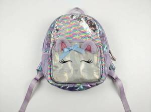 lot 63600 image: Cat & Jack Sequin Backpack Purple Metallic