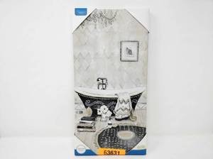 lot 63631 image: Interiors By Design Blinged Out Bathroom Wall Art 7.87in x 15.75in