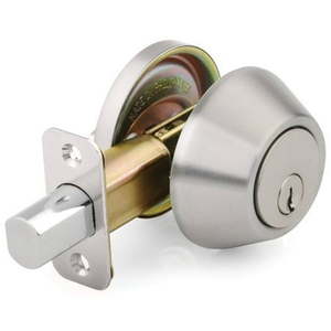 lot 63644 image: Mountain Security Single Cylinder Deadbolt Stainless Steel