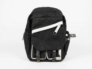 lot 63659 image: Black Backpack with Mesh Panels and Buckle Closures